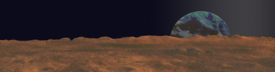 Lever de terre vu depuis la lune (montage).