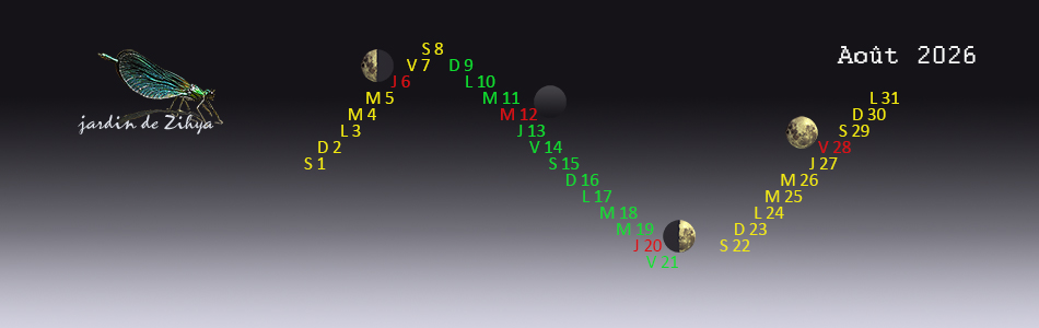 la lune  en août 2026