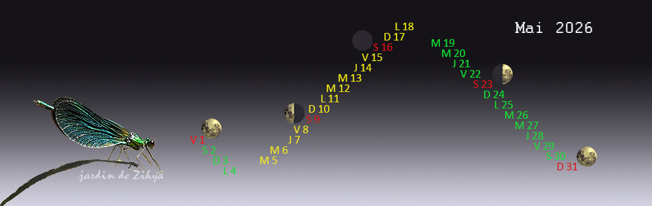 La lune en mai 2026.