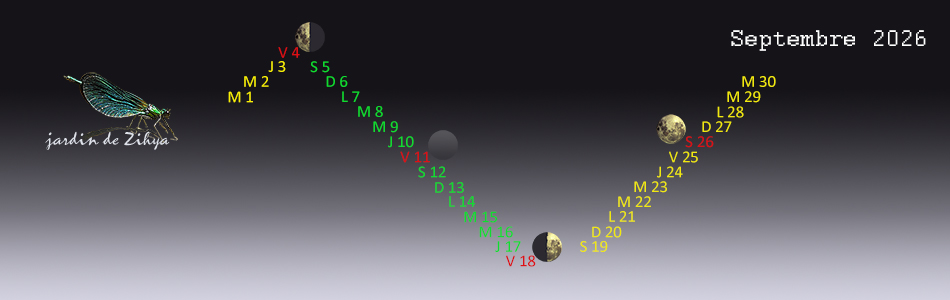 la lune en septembre 2026.